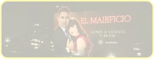 Imagen que muestra un cartel de una novela llamada: 'El Maléfico'